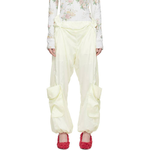 OPEN YY 女士 长裤 黄色 Rolled Waist Cargo Wind 工装裤