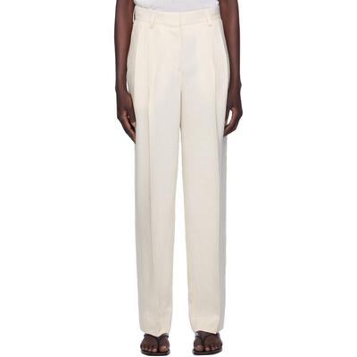 Totême 女士 长裤 米色 Double-Pleat Fluid
