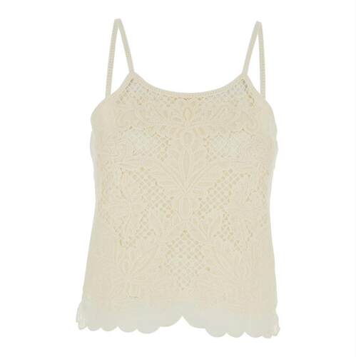TWINSET 女士 SS26 上衣 圆领蕾丝设计棉混纺白色