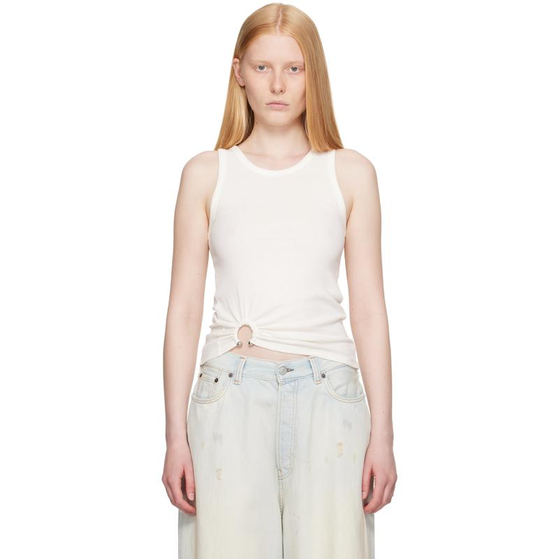 Rabanne 女士 背心 灰白色 Signature Piercing 背心