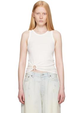 Rabanne 女士 背心 灰白色 Signature Piercing 背心