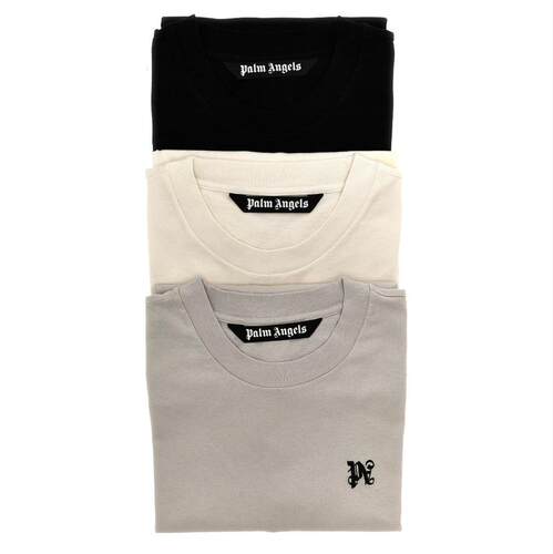 Palm Angels 棕榈天使 男士 FW25 T恤 三件装多色 Monogram T 恤