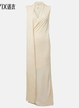 Totême 女款垂褶围巾领针织缠绕式连衣裙 迷衣时尚