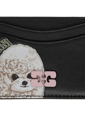 Ganni 女士 卡包 黑色 Bou 卡包