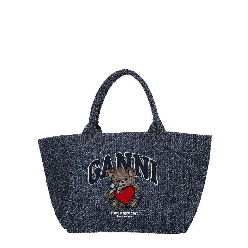 Ganni 甘尼 女士 SS26 手提包 牛仔布有机棉手袋