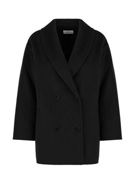 The Dynamis Studio 女士 FW25 大衣 黑色羊毛