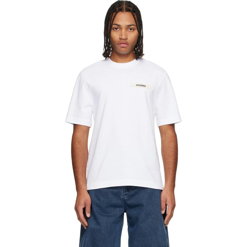 Jacquemus 男士 T恤 白色 Le T-shirt Gros Grain T 恤