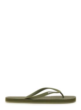 DSQUARED2/D2次方 男士 春夏新品 凉拖 绿色 Logo 人字拖