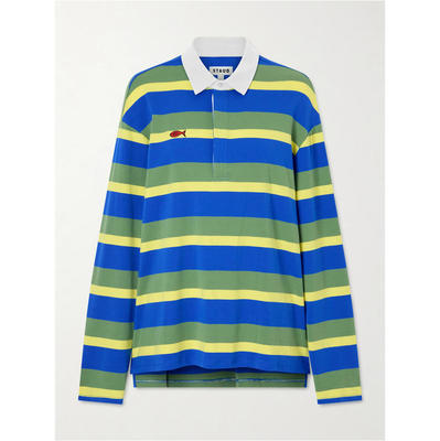 Staud 女士 FW26 衬衫 +Da Adolfo Gavin 条纹Logo刺绣棉混纺