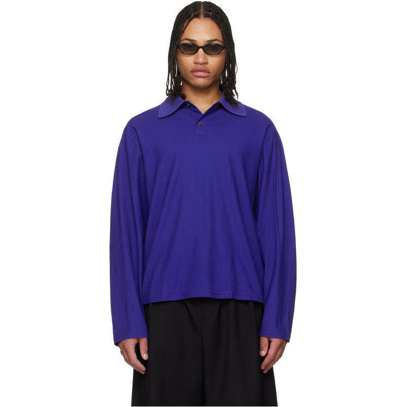 Our Legacy 男士 POLO衫 蓝色 Rugby Longsleeve Polo 衫