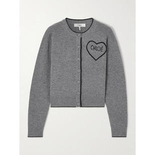 女士 圓領針織開襟衫 SS26 修身 毛衣 Chloé