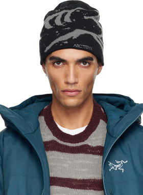 ARC'TERYX始祖鸟 男士 毛线帽 黑色  灰色 Grotto 无檐帽