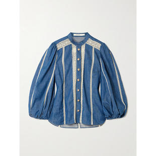 兹默曼 Awaken 女士 衬衫 牛仔 SS26 Zimmermann