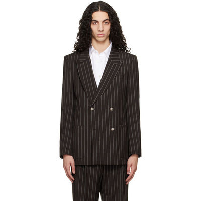 Boss 博斯 男士 西装外套 BOSS 棕色 Relaxed-Fit Virgin Wool