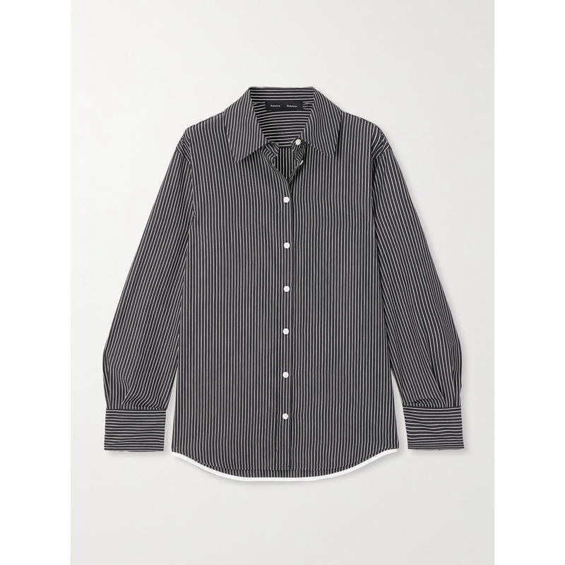 Proenza Schouler 女士 FW25 衬衫 Lyndsey 条纹府绸衬衫,女装/女士精品,真丝上装,淘宝优惠券,粉丝福利购,淘宝优惠卷