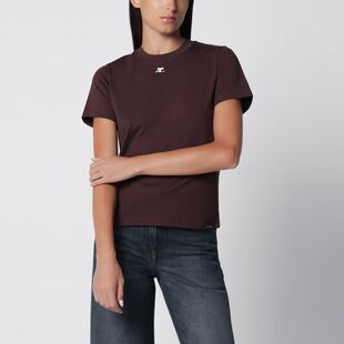 Courrèges 古未界 女士 FW26 T恤 AC 常规烧焦感红色棉质