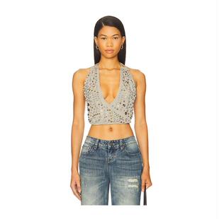上衣 女士 水晶铆钉露背 London Jaded