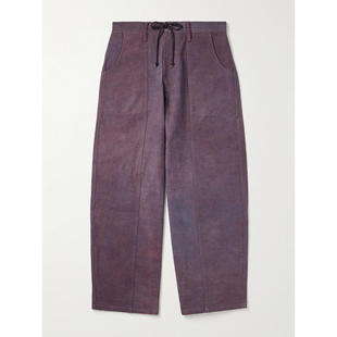 Story mfg. 男士 SS26 长裤 文件直筒拼接有机棉质帆布裤子