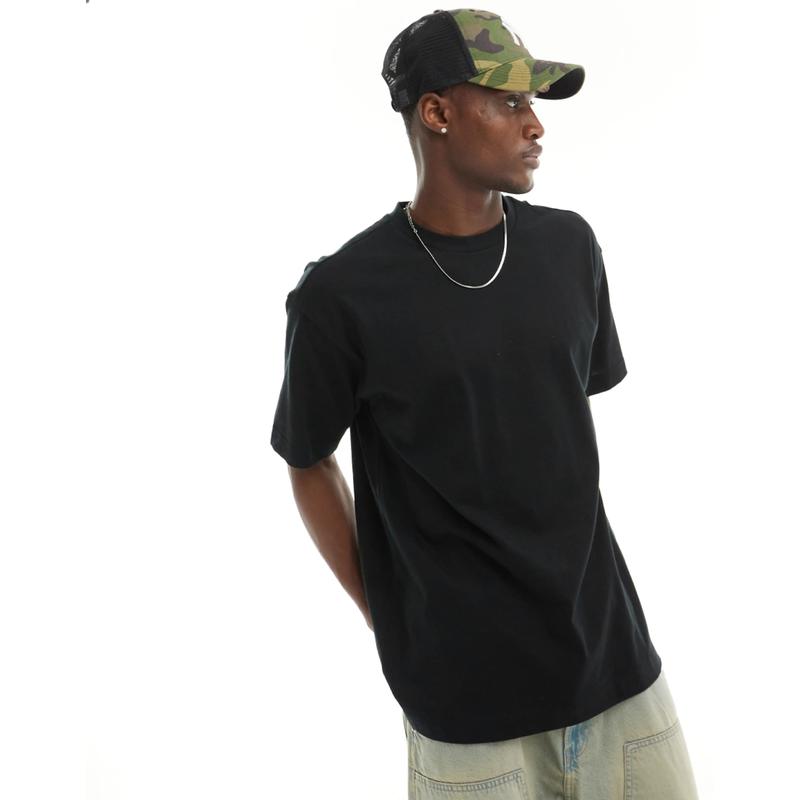 Cotton:on 男士 T恤 棉质方形合身T恤(黑色)