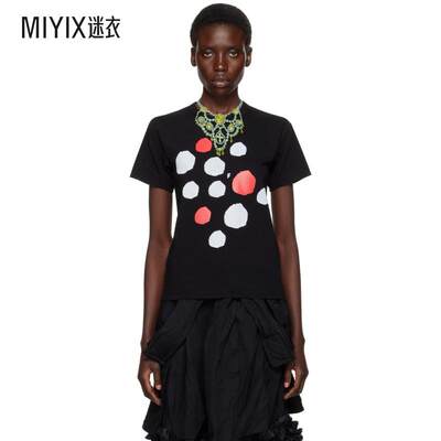 Comme des Garçons女款黑色 Filip Pagowski联名圆领 T恤迷衣