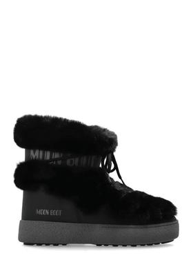 Moon Boot 女士 FW25 靴子 LTrack 管狀仿皮毛靴