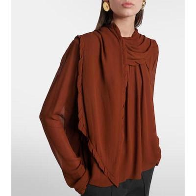 Dorothee Schumacher 女士 上衣 透视扭纹乔其纱衫