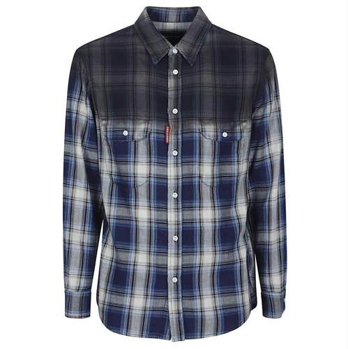 DSquared2 D二次方 男士 SS26 衬衫 Dsquared2 加拿大复古格纹