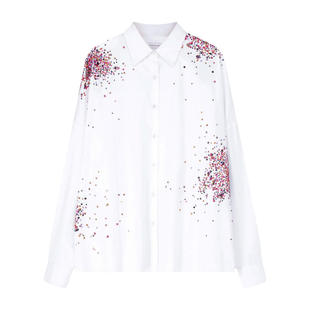 德赖斯·范诺顿 女士 SS26 Dries CASIA Noten 衬衫 珠片 Van