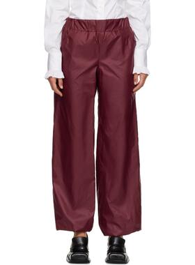 FIDAN NOVRUZOVA 女士 运动长裤 酒红色 Macar Nylon 长裤