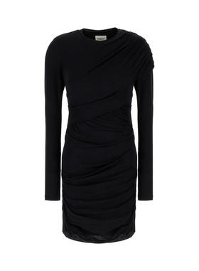 Isabel Marant Étoile 女士 短款连衣裙 黑色弹力莫代尔连衣裙