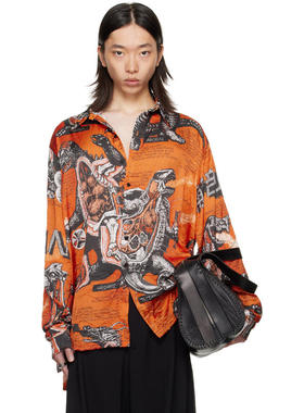 LỰU ĐẠN 男士 衬衫 橙色 Misfit 衬衫