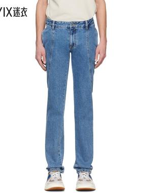 Ader Error 男 蓝色拼接牛仔裤 迷衣时尚