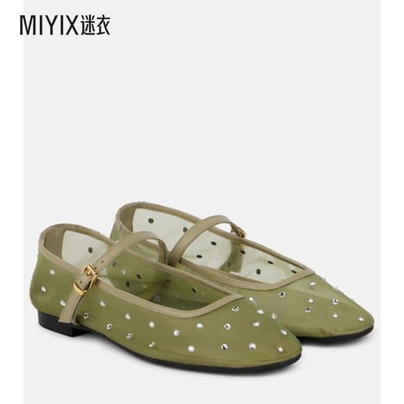 Souliers Martinez 女款Mylena 精饰玛丽珍平底鞋 迷衣时尚
