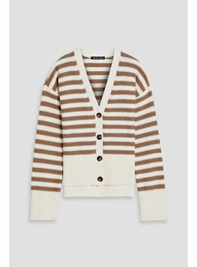 Veronica Beard 女士 开衫 Saylor 条纹棉质针织开衫