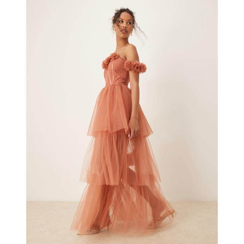 Lace  Beads 女士 中长连衣裙