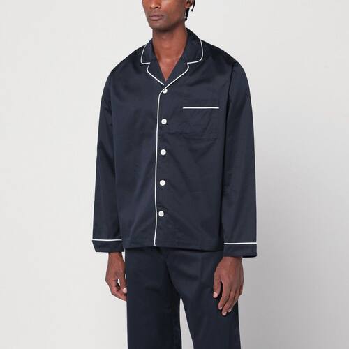 Tekla Fabrics 男士 FW25 衬衫 睡衣(蓝/白)