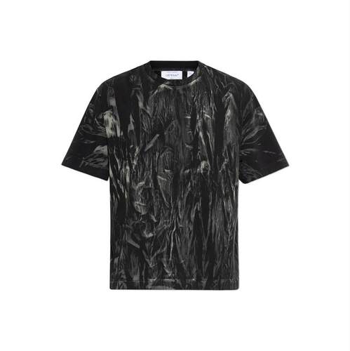 Off-White 男士 SS26 T恤 灰白色全幅印花圆领 T 恤