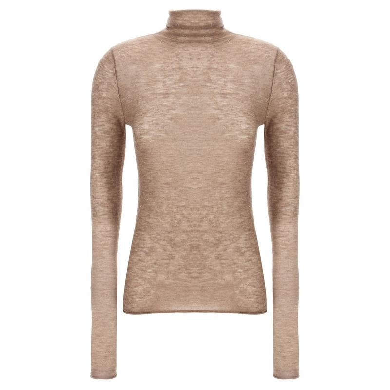 Pinko 女士 SS26 毛衣 Moss 高領針織套衫