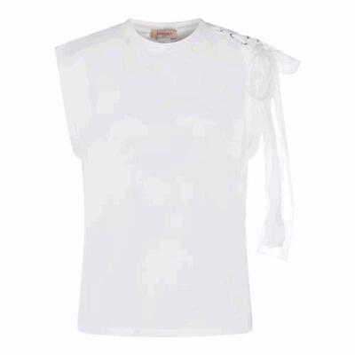 TWINSET 女士 SS26 T恤 白色棉质