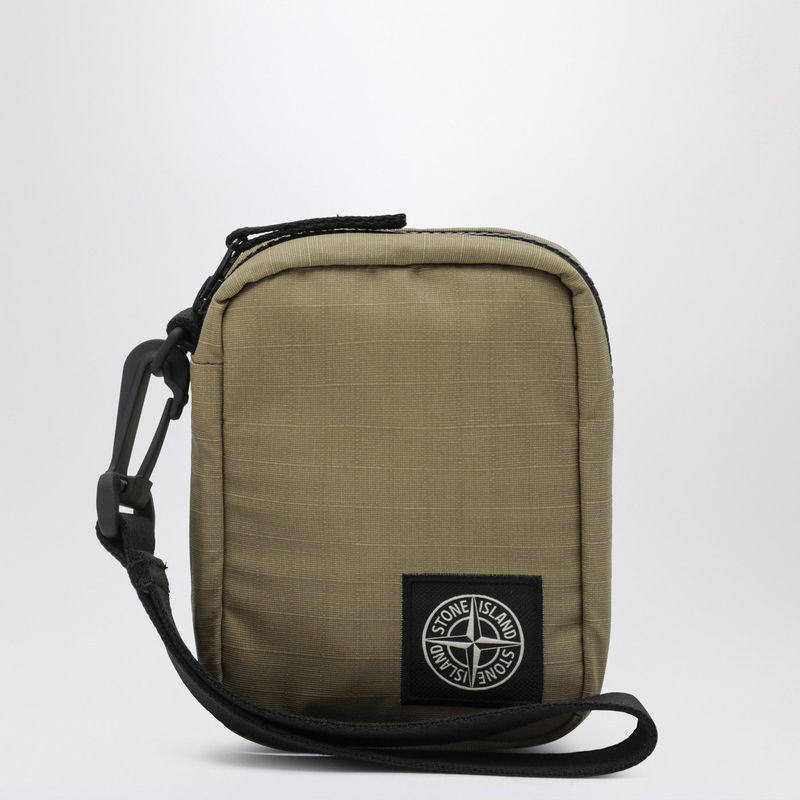 Stone Island 石头岛 男士 钱包 WRIST 军装风格绿色带Logo拼布