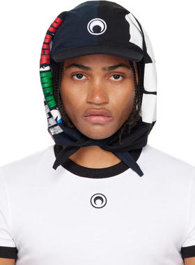 Marine Serre 男士 棒球帽 Regenerated Graphic T-shirts Veiled