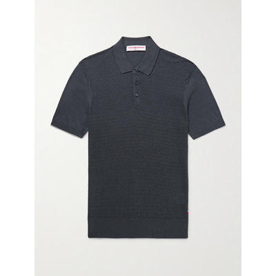 Orlebar Brown 男士 SS26 POLO衫 Burnham 修身真丝棉混纺