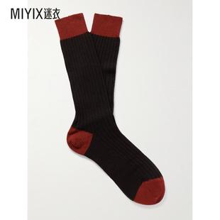 迷衣时尚 罗纹羊毛混纺袜子 男款