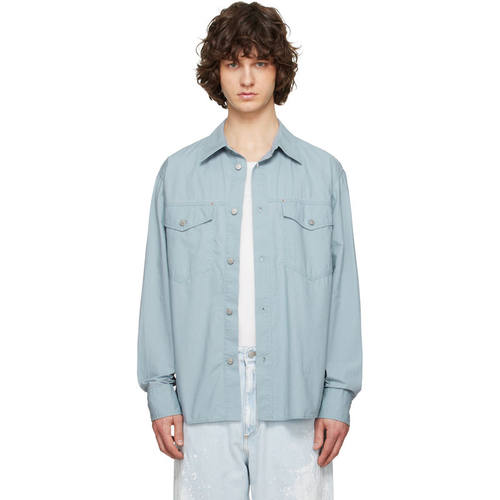 MM6 Maison Margiela 马吉拉MM6 男士 FW26 衬衫 蓝色
