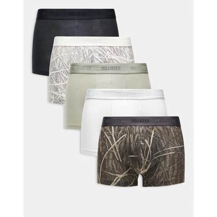 Hollister 男士 平角内裤 徽标净色腰带多彩内裤(5件套)