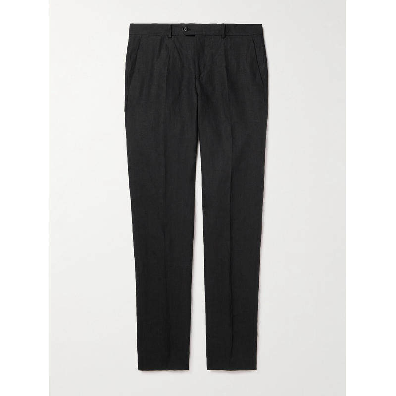 RUBINACCI 男士 FW25 长裤 Mod Luca 修身直筒亚麻裤子