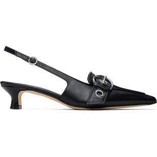 Aeyde 女士 高跟鞋 黑色 Davina Eyelet Slingback 中跟鞋