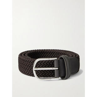 Anderson's 男士 腰带 3.5cm 皮革饰边编织弹性皮带
