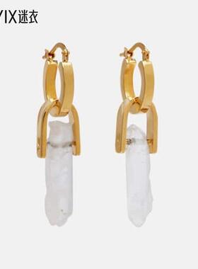 La DoubleJ 女款Pillar 镀金吊坠耳环 迷衣时尚