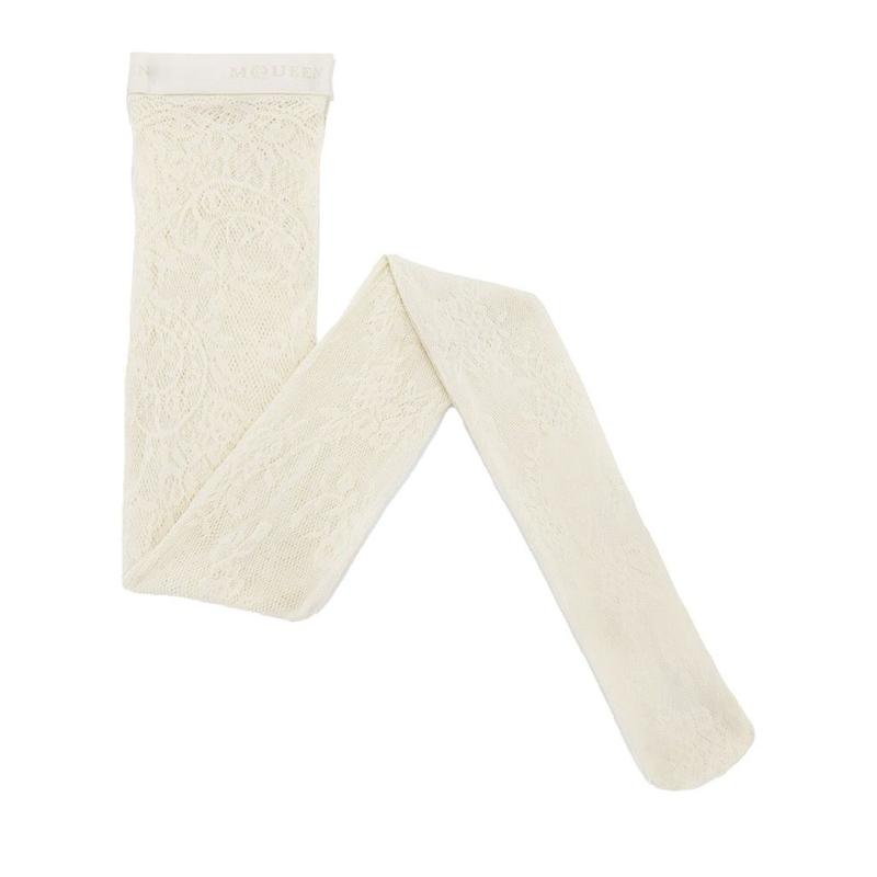 MCQUEEN 女士 FW25 袜子 Alexander 花卉蕾絲褲襪